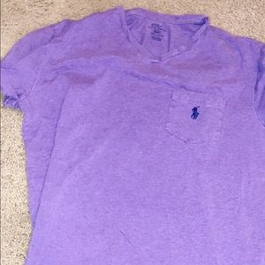 Women’s purple polo V neck.